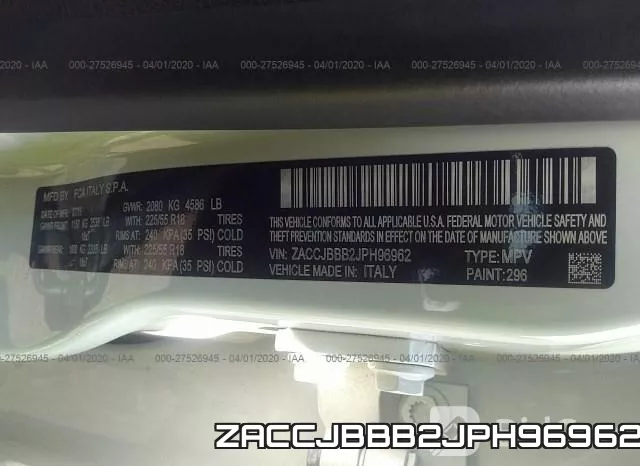 ZACCJBBB2JPH96962 фото 10