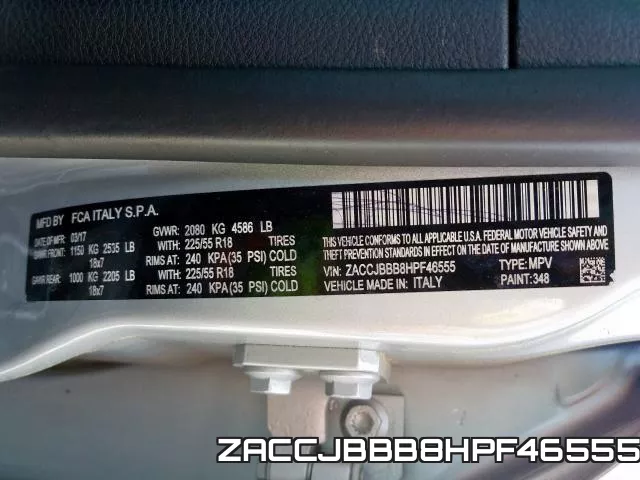 ZACCJBBB8HPF46555 фото 2