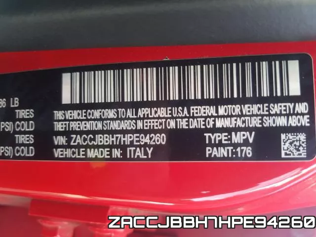 ZACCJBBH7HPE94260 фото 2