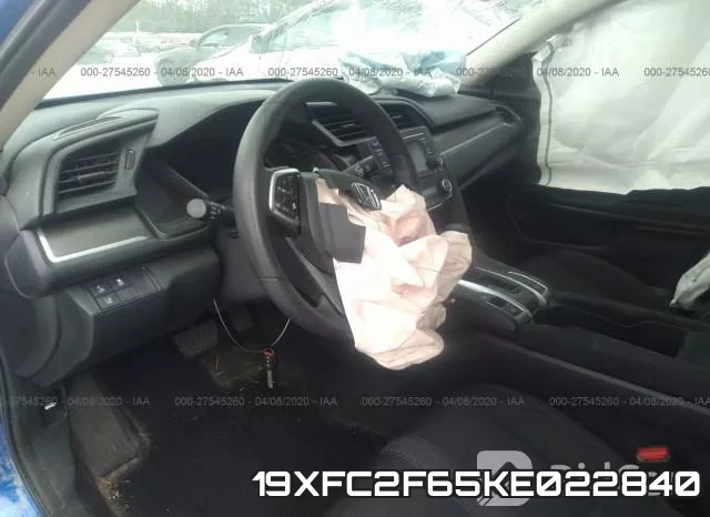19XFC2F65KE022840 фото 6