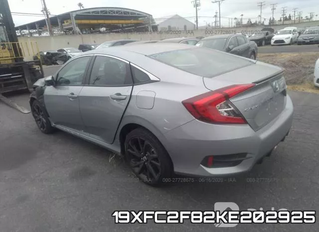 19XFC2F82KE202925 фото 4