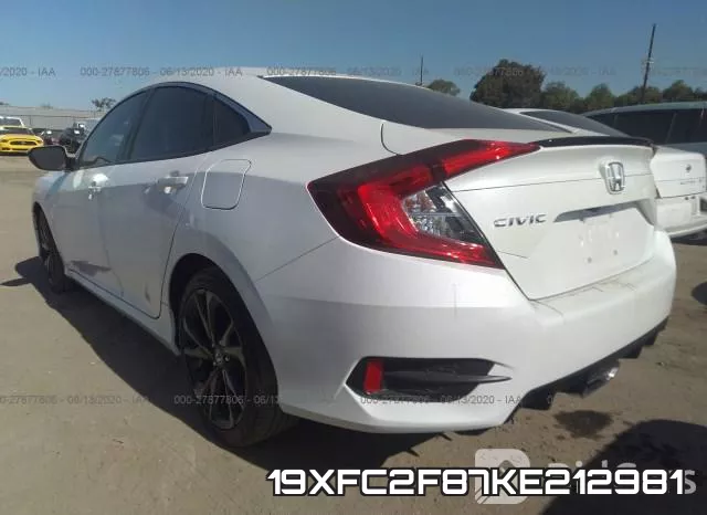 19XFC2F87KE212981 фото 4