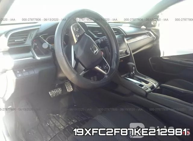 19XFC2F87KE212981 фото 6