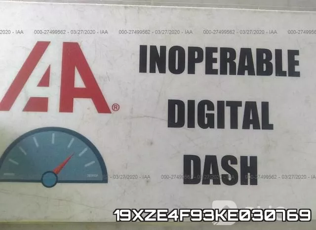 19XZE4F93KE030769 фото 8