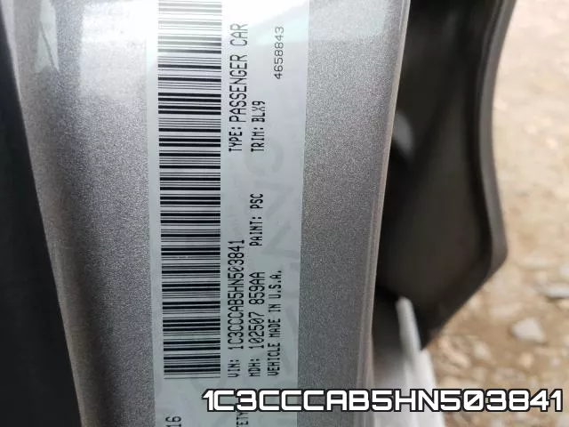 1C3CCCAB5HN503841 фото 2