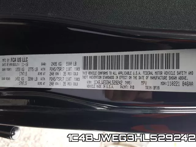 1C4BJWEG3HL529242 фото 2