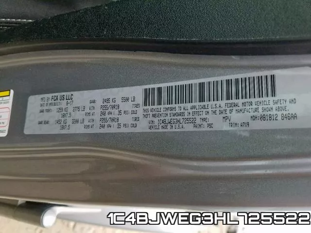 1C4BJWEG3HL725522 фото 2