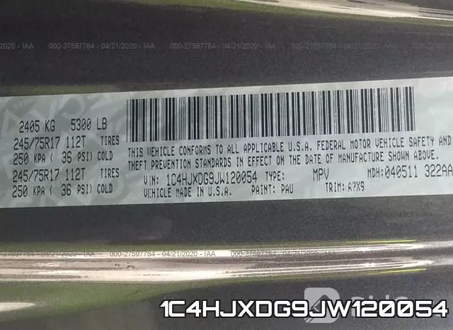 1C4HJXDG9JW120054 фото 10