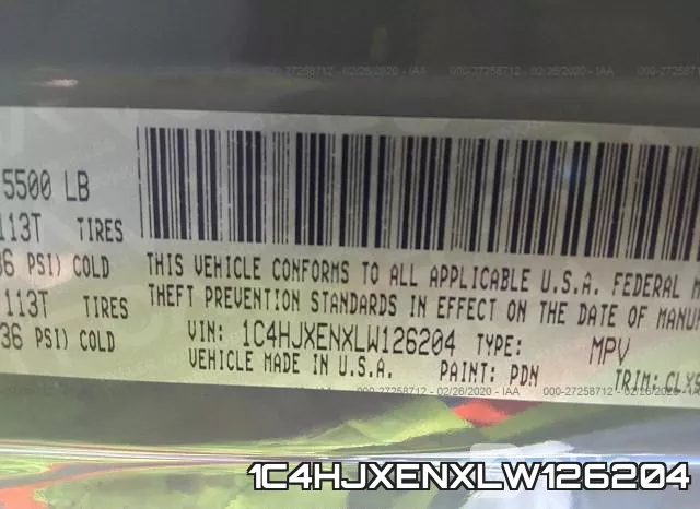 1C4HJXENXLW126204 фото 10