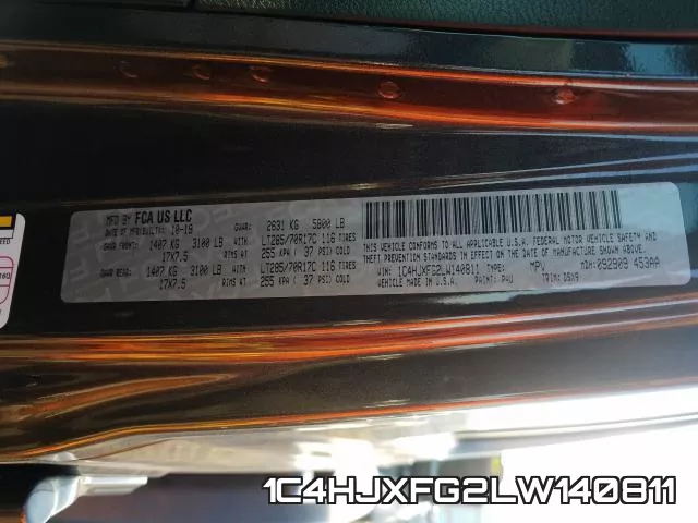 1C4HJXFG2LW140811 фото 2