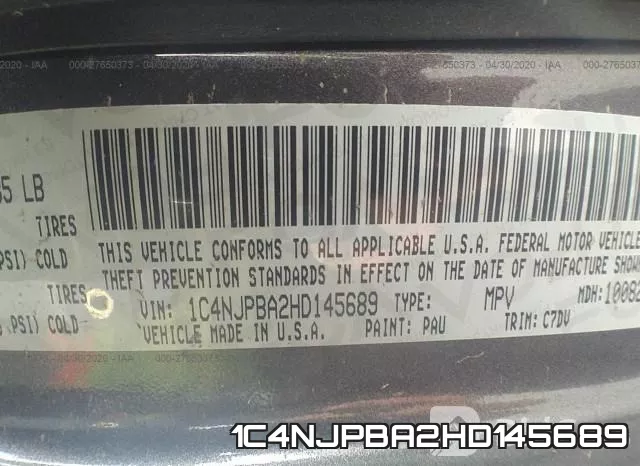 1C4NJPBA2HD145689 фото 10