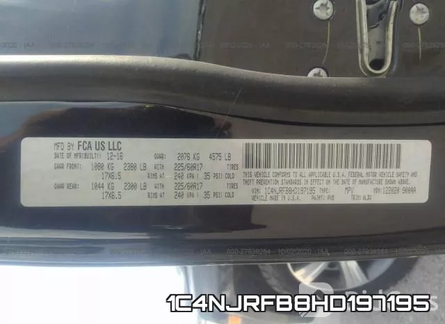1C4NJRFB8HD197195 фото 10