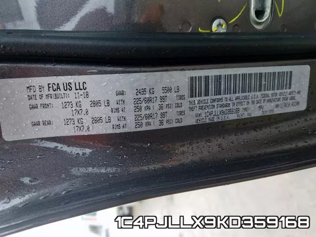1C4PJLLX9KD359168 фото 2