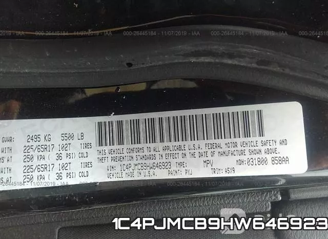 1C4PJMCB9HW646923 фото 10