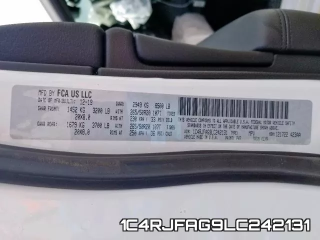 1C4RJFAG9LC242131 фото 2