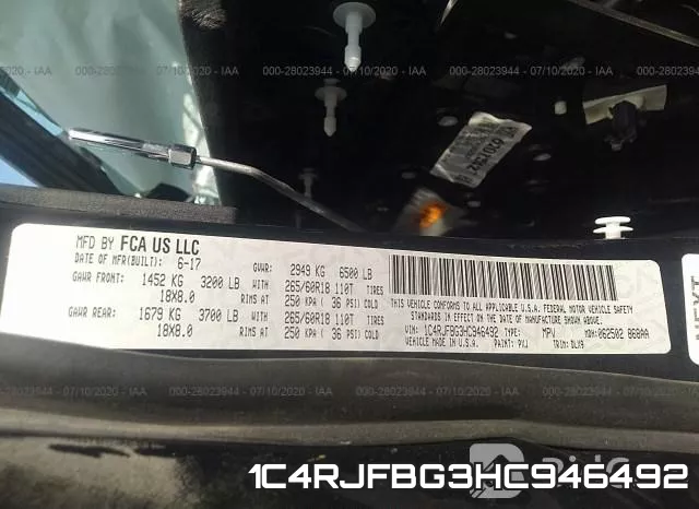 1C4RJFBG3HC946492 фото 10