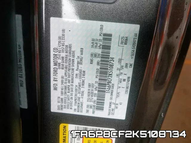 1FA6P8CF2K5108734 фото 2