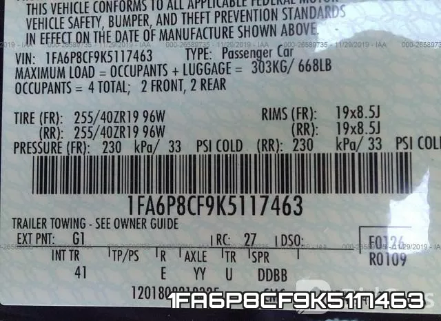 1FA6P8CF9K5117463 фото 9