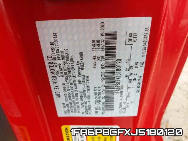 1FA6P8CFXJ5180120 фото 2