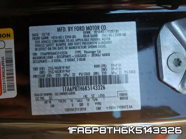 1FA6P8TH6K5143326 фото 2