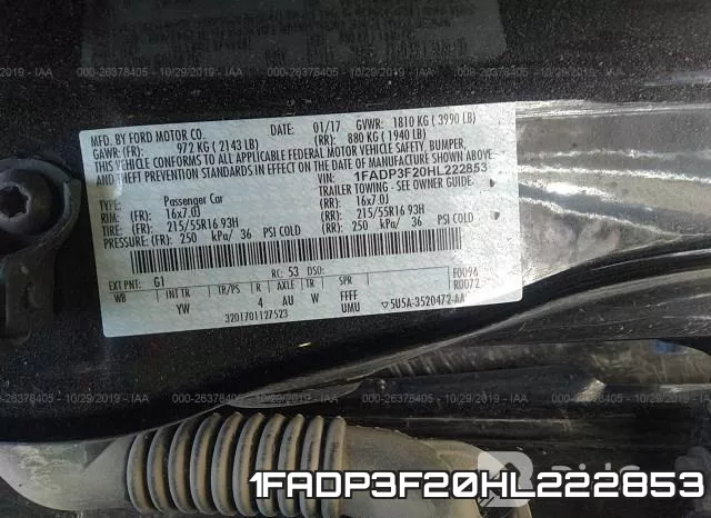 1FADP3F20HL222853 фото 10