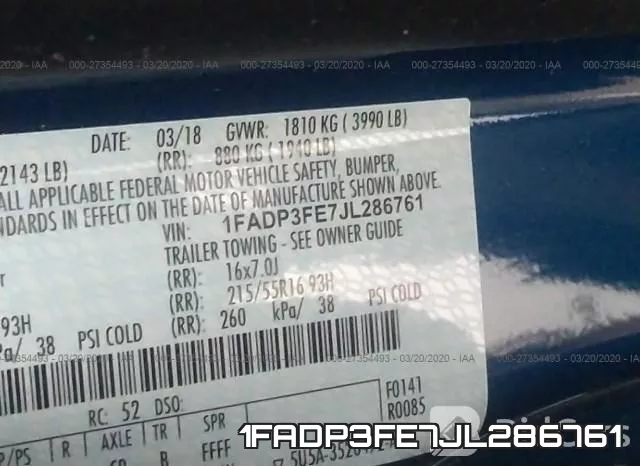 1FADP3FE7JL286761 фото 10