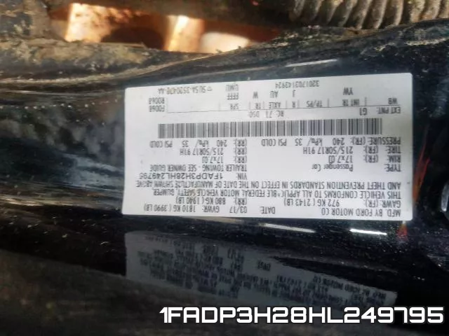 1FADP3H28HL249795 фото 2