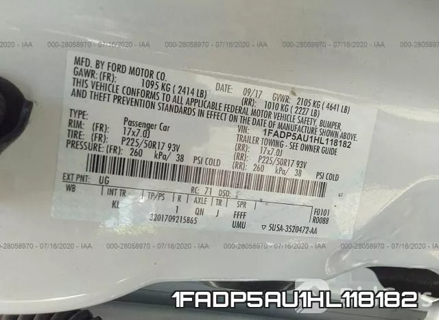 1FADP5AU1HL118182 фото 10