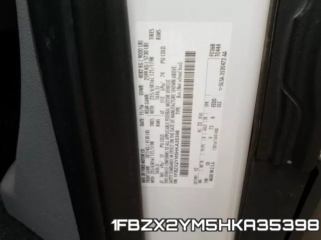 1FBZX2YM5HKA35398 фото 2