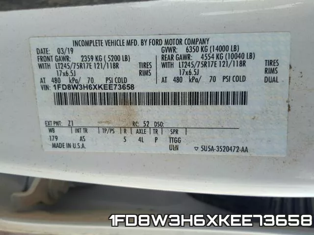 1FD8W3H6XKEE73658 фото 2
