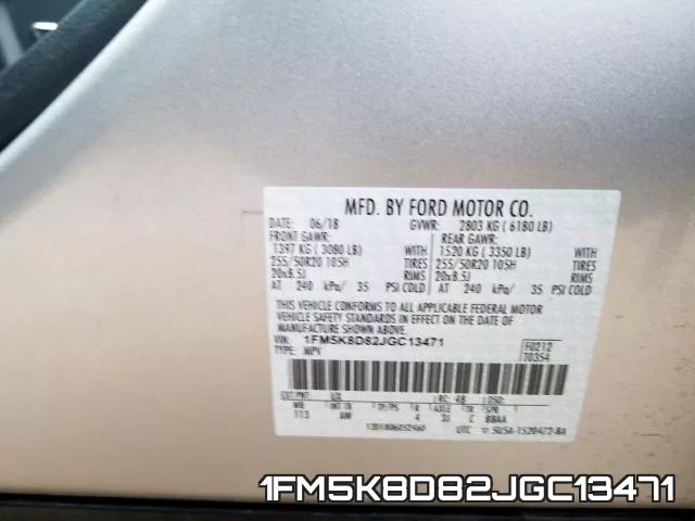 1FM5K8D82JGC13471 фото 2
