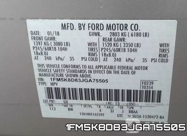 1FM5K8D83JGA75505 фото 10