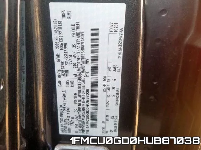 1FMCU0GD0HUB87038 фото 2