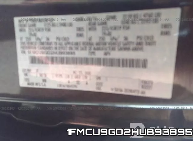 1FMCU9GD2HUB93895 фото 10