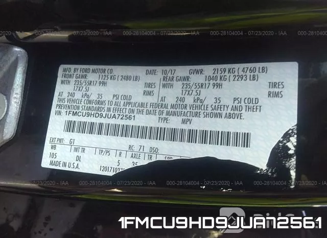 1FMCU9HD9JUA72561 фото 10