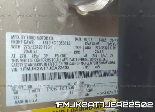 1FMJK2AT7JEA22502 фото 10