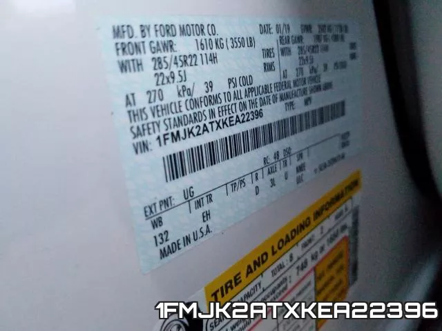 1FMJK2ATXKEA22396 фото 2