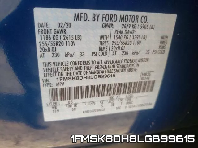 1FMSK8DH8LGB99615 фото 2