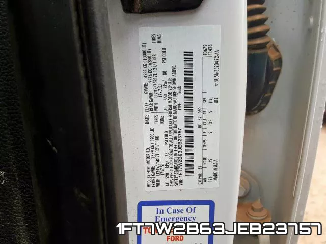 1FT7W2B63JEB23757 фото 2