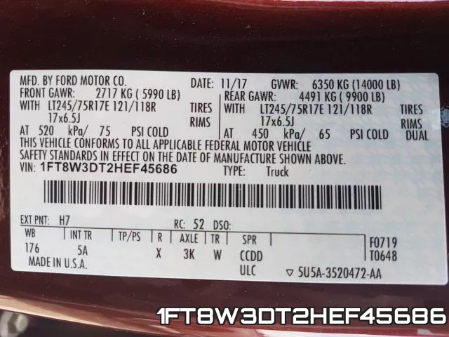 1FT8W3DT2HEF45686 фото 2