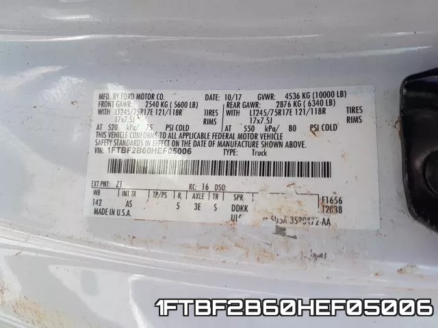 1FTBF2B60HEF05006 фото 2
