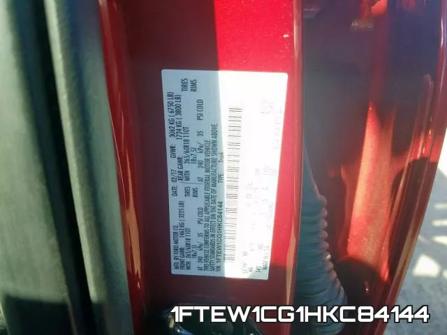 1FTEW1CG1HKC84144 фото 2