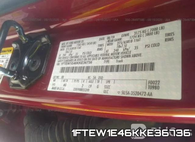 1FTEW1E46KKE36736 фото 10