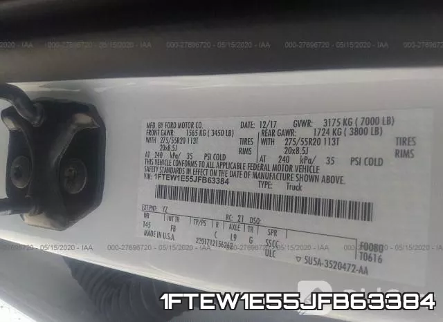 1FTEW1E55JFB63384 фото 10