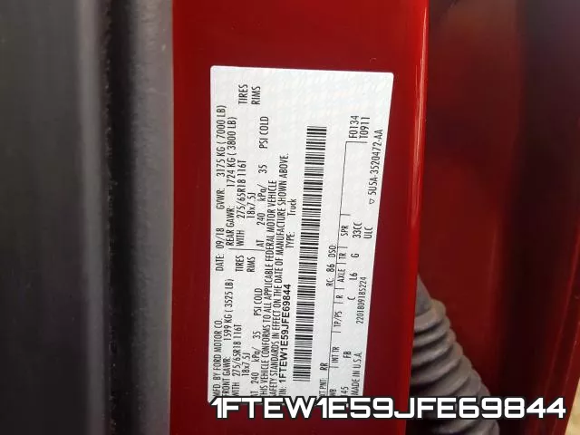 1FTEW1E59JFE69844 фото 2