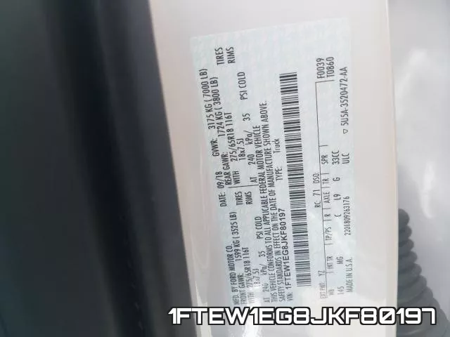 1FTEW1EG8JKF80197 фото 2