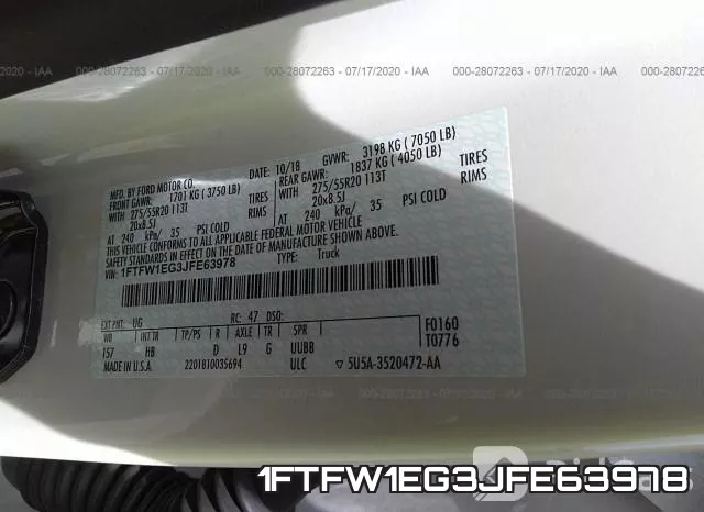 1FTFW1EG3JFE63978 фото 10