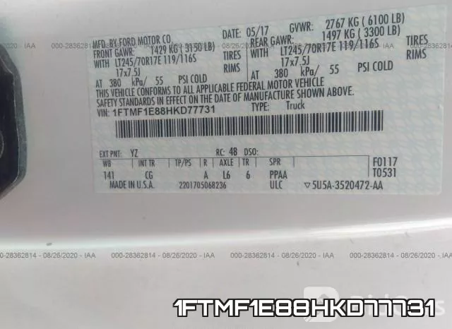 1FTMF1E88HKD77731 фото 10