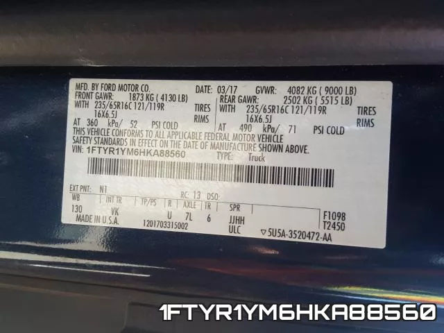 1FTYR1YM6HKA88560 фото 2