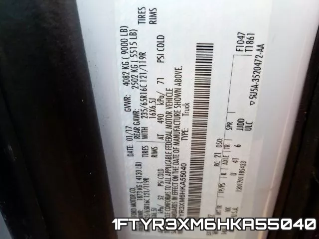 1FTYR3XM6HKA55040 фото 2